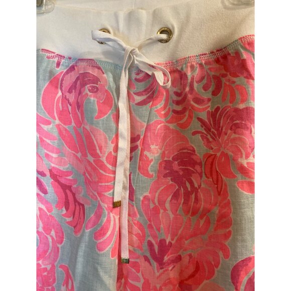 NWT Lilly Pulitzer Linen Beach Palazzo Pants XS/S Love Birds MSRP$128 RARE print - Picture 10 of 12